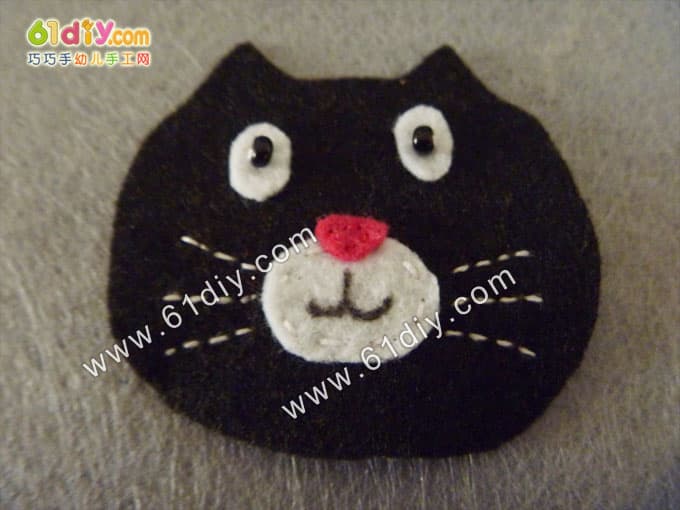不织布小猫手工制作图解