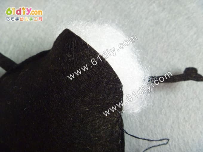 不织布小猫手工制作图解