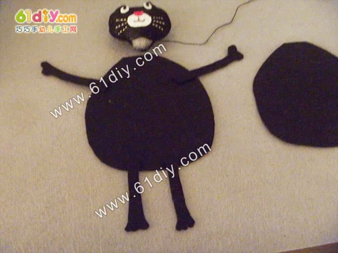 不织布小猫手工制作图解