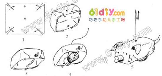 提线小猪手工制作