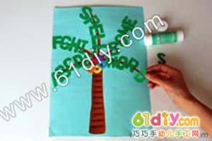 字母椰子树手工制作Alphabet Coconut Tree