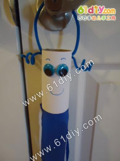 简单的纸芯娃娃Wind Sock With Hair Twigs