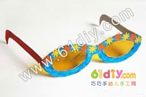 卡通太阳眼镜手工制作图解Fun Glasses craft