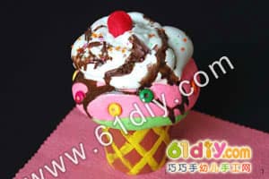 纸杯冰激凌手工制作Ice Cream Sundae craft