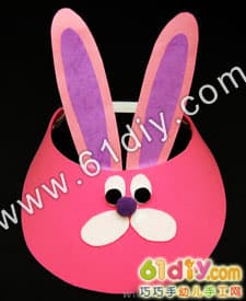 兔子帽手工制作图解Bunny Visor craft