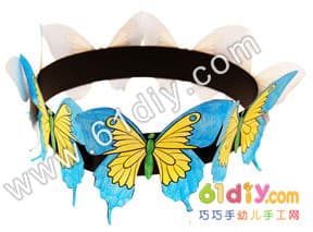 漂亮的蝴蝶头套制作Butterfly Crown craft