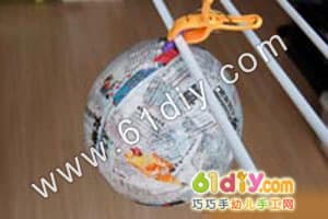 气球报纸做球模型Papier Mache Balloon