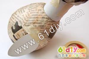 气球报纸制作火鸡模型