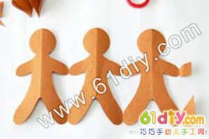 有趣的姜饼小人Gingerbread Man Paper Chain