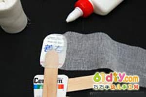 雪糕棒制作木乃伊(万圣节手工)