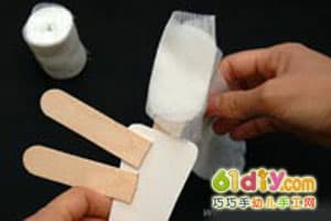 雪糕棒制作木乃伊(万圣节手工)