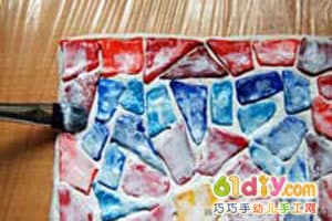 漂亮的马赛克花朵画制作Mosaic Tile Picture