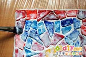 漂亮的马赛克花朵画制作Mosaic Tile Picture