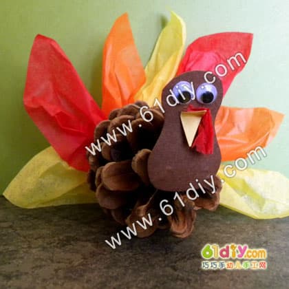 松果火鸡手工制作turkey craft