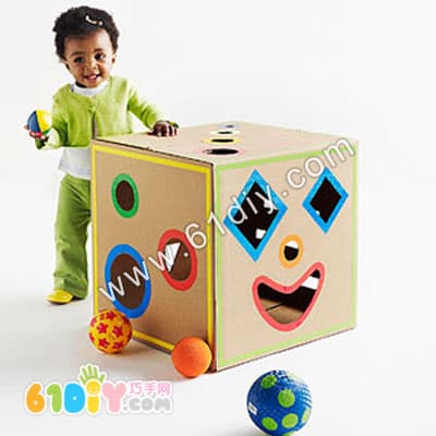 纸箱制作幼儿益智玩具