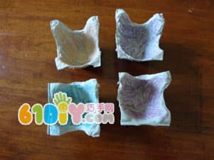 鸡蛋托手工制作花朵