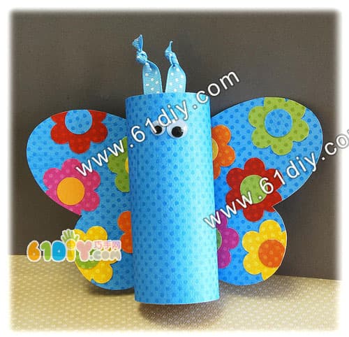 卫生纸筒制作美丽的蝴蝶