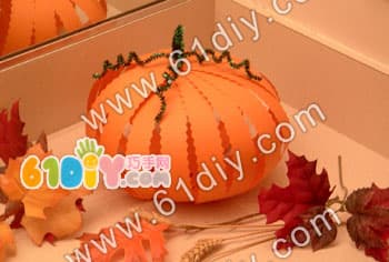 秋天的手工——纸条南瓜制作教程