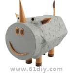 塑料罐手工制作犀牛