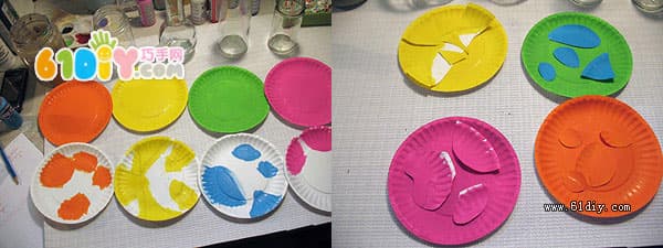 五彩缤纷的纸盘鱼制作