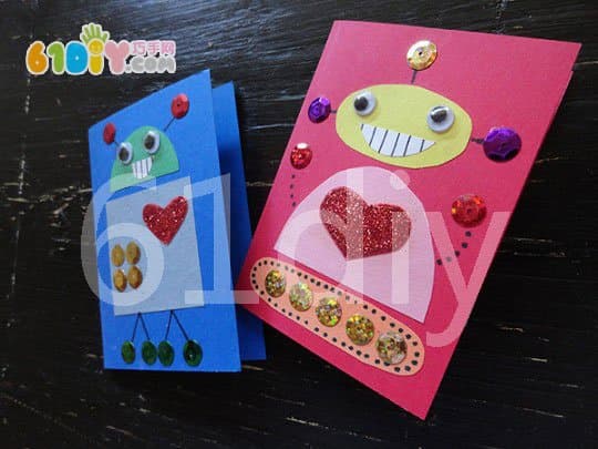 情人节机器人卡片