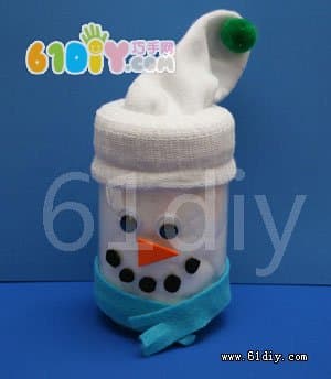 瓶子手工——雪人