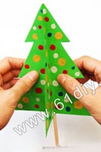 卡纸制作漂亮立体圣诞树