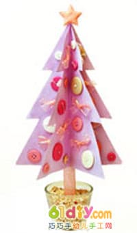 卡纸制作漂亮的立体圣诞树_综合其它_61DIY巧