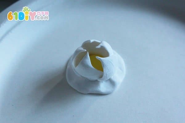 黏土制作小荷塘夜色挂盘