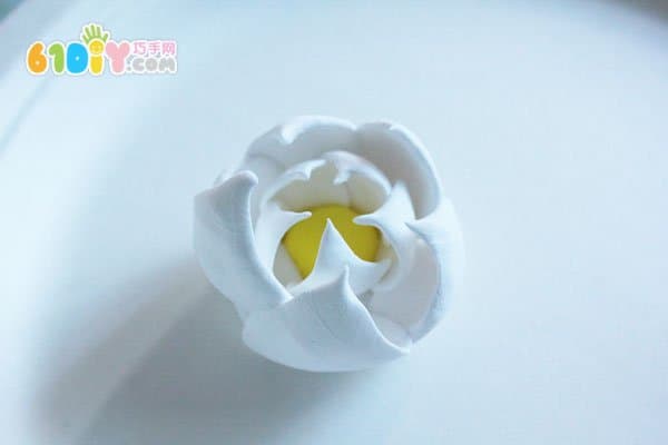 黏土制作小荷塘夜色挂盘