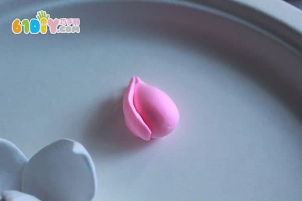 黏土制作小荷塘夜色挂盘