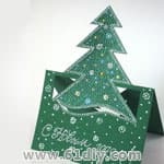 简单的圣诞树立体卡片制作