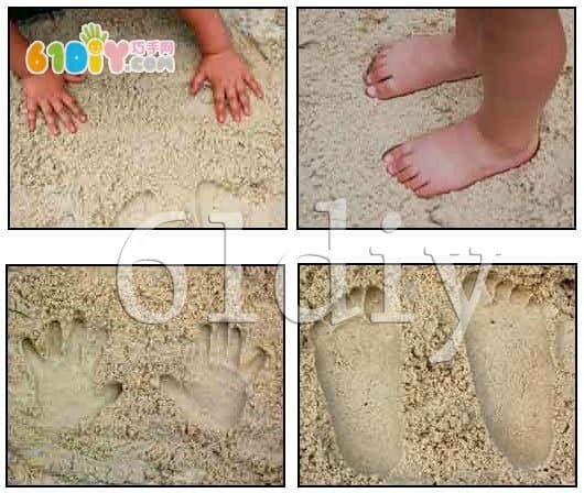 沙子手工——手脚印
