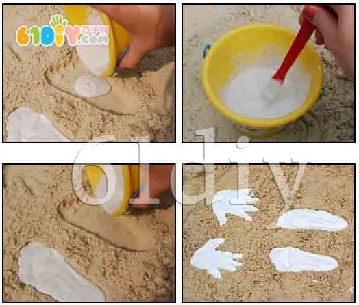 沙子手工——手脚印