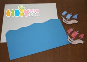 小船手工贴画