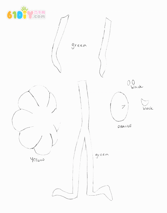 卡通花宝宝手工