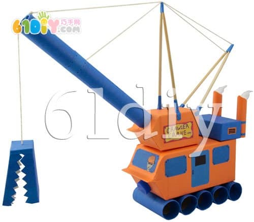 废弃牛奶盒制作吊车
