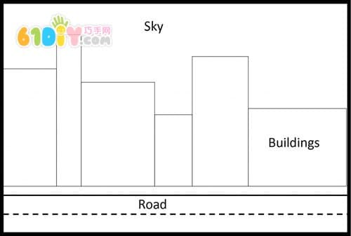 废弃纸盒制作城市高楼