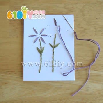 花朵针线卡制作