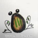 瓜子壳贴画——青蛙