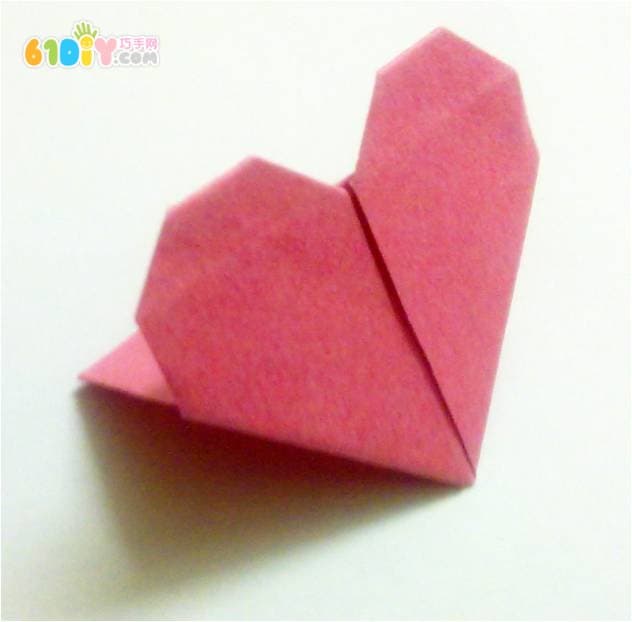 简单的爱心折纸图解