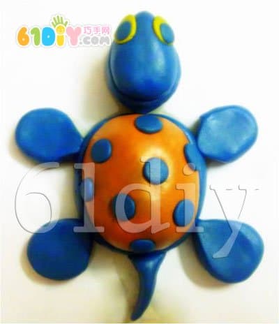 黏土小乌龟手工制作_动物彩泥_巧巧手幼儿手工网