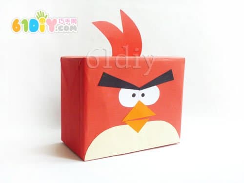 纸盒手工制作愤怒的小鸟储蓄罐