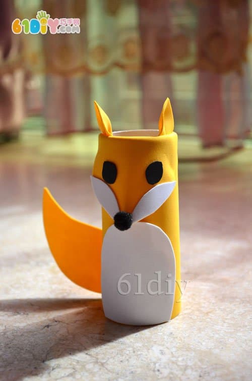 幼儿纸筒小手工——狐狸和乌鸦的故事