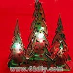 塑料板制作漂亮的圣诞树烛台