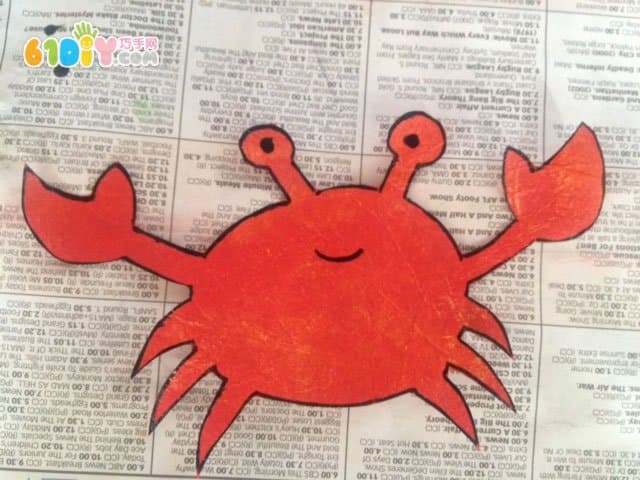 卡通螃蟹新年卡DIY