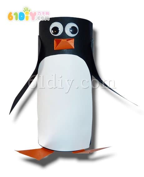幼儿手工制作纸筒小企鹅