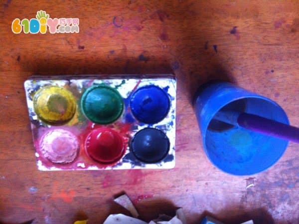 幼儿环保手工制作城市高楼
