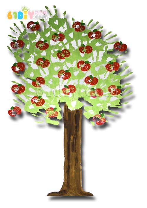 儿童涂鸦苹果树