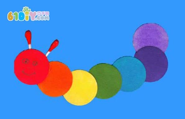 幼儿园图形拼贴——彩虹毛毛虫